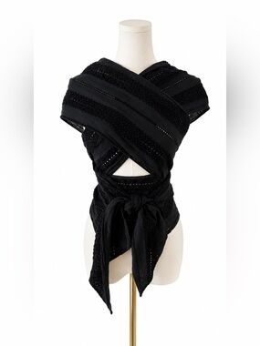 Everything Eyelet Scarf - Black Wrap Scarf Shawl - Women's Versatile Wrap